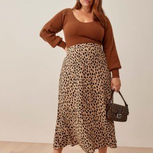 Reformation Leopard Print Bea Skirt - Sz 24 (plus)